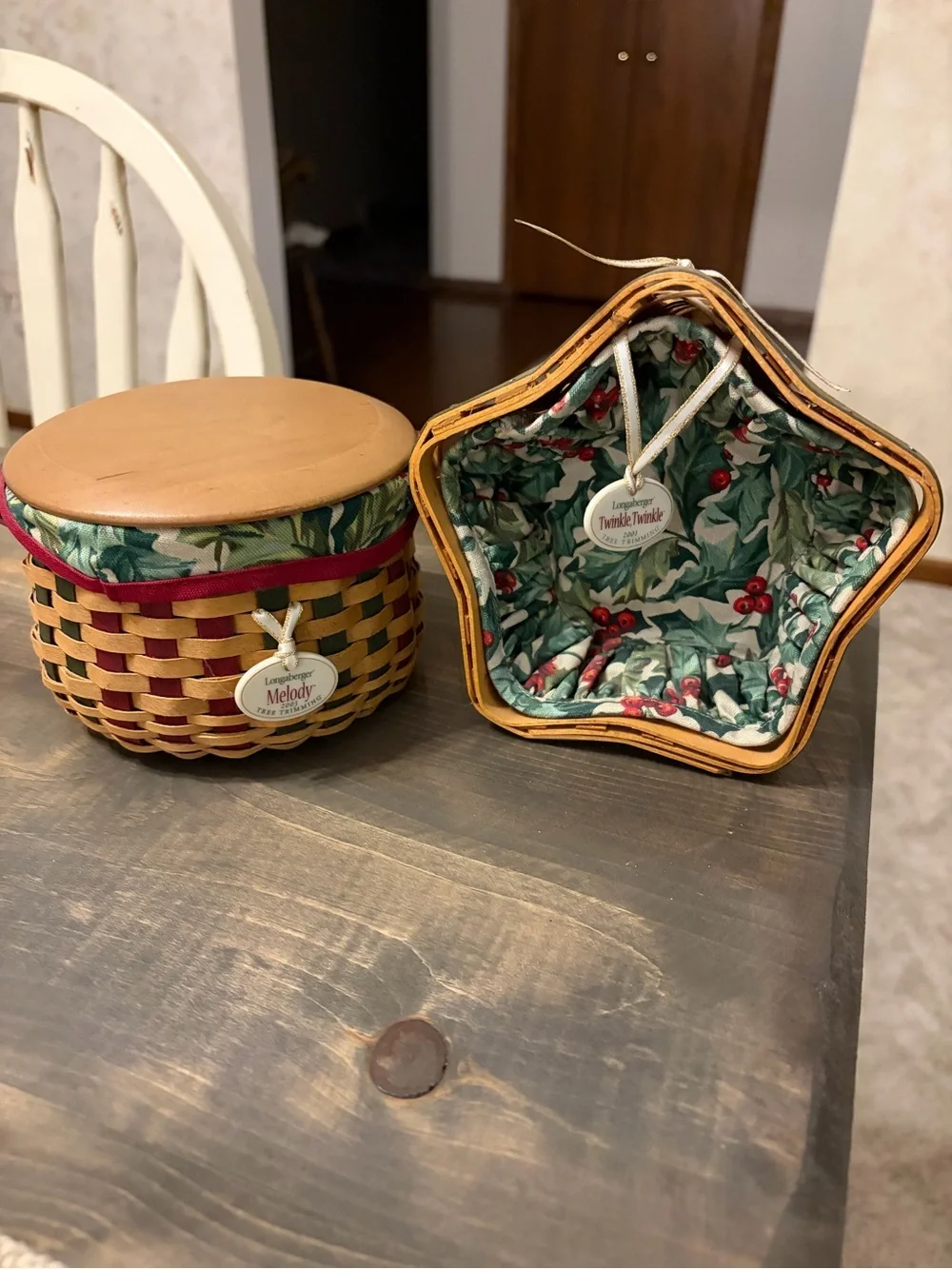 Longaberger “Tree Trimming” Baskets (Set of 2)